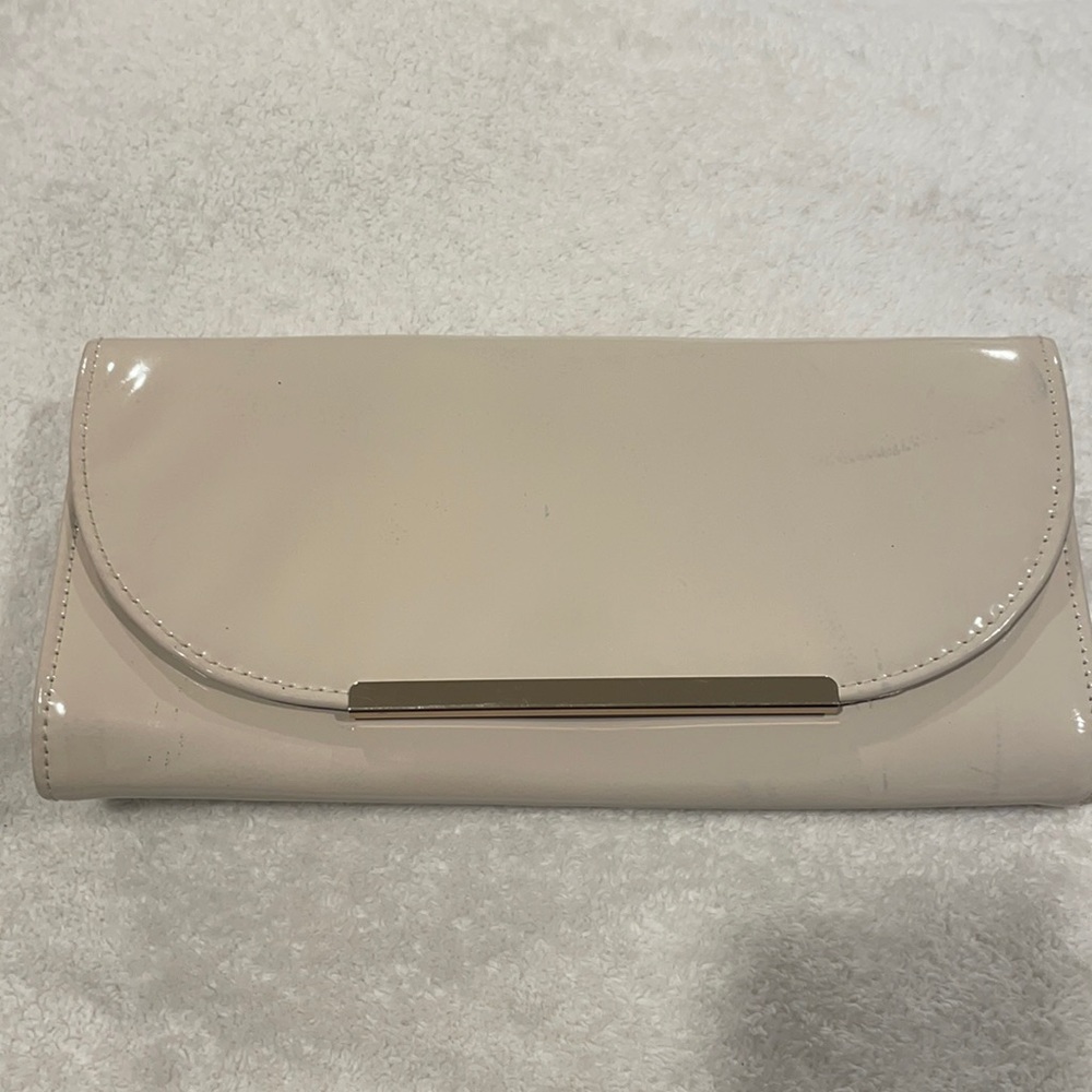 Small clutch with gold chain strap